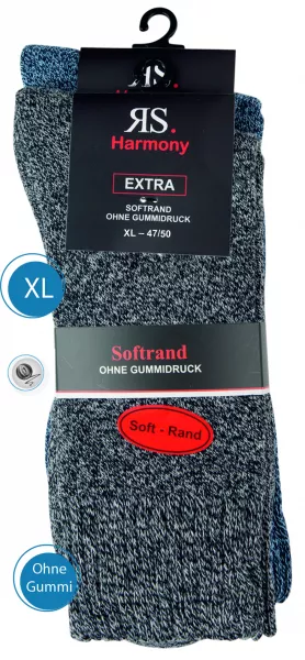 Baumwoll Socken Extra Weich | Jeans-Grau Baumwoll Socken Extra Weich | Jeans-Grau